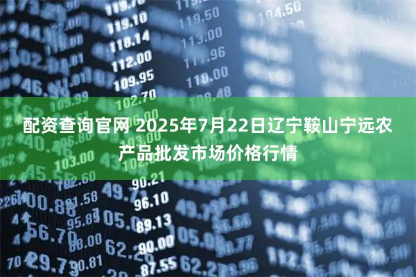 配资查询官网 2025年7月22日辽宁鞍山宁远农产品批发市场价格行情